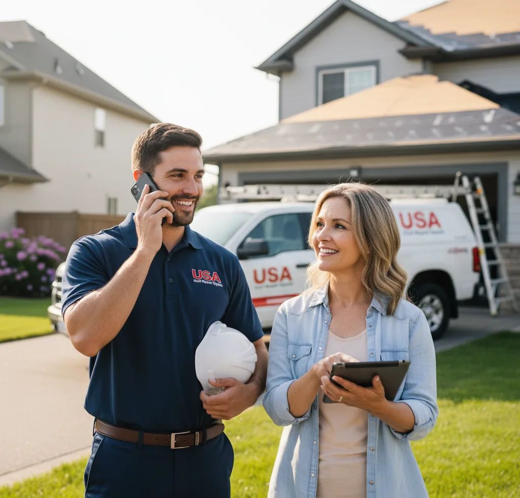 USA Roof Repair Experts customer support in Leadwood